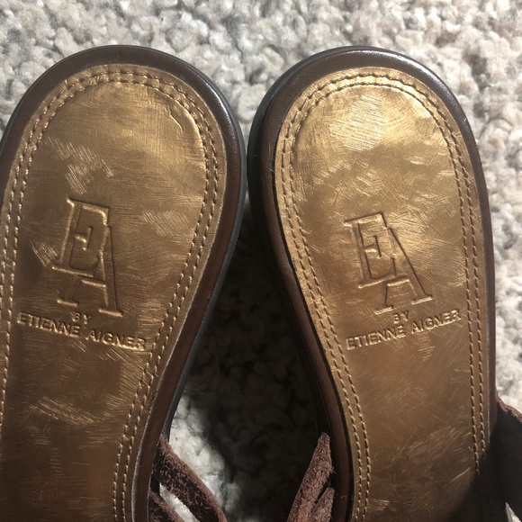 Brown Etienne Aigner Ester Sandals 6.5 - Picture 4 of 10